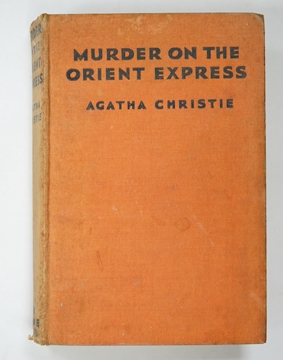 Christie, Agatha - Murder on the Orient Express, 1st edition, original full orange cloth, front board and spine lettered in black, two pages of adverts at end, The Crime Club, London, 1934.